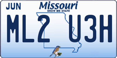MO license plate ML2U3H