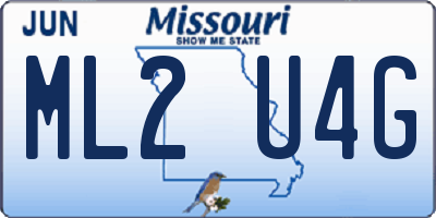 MO license plate ML2U4G