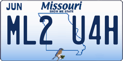 MO license plate ML2U4H