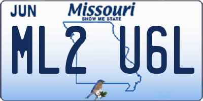 MO license plate ML2U6L