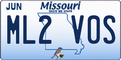 MO license plate ML2V0S