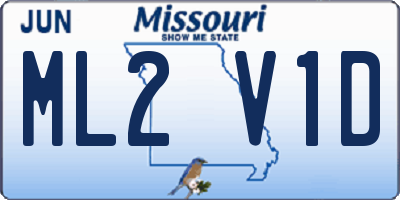 MO license plate ML2V1D