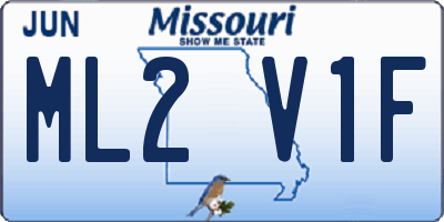 MO license plate ML2V1F