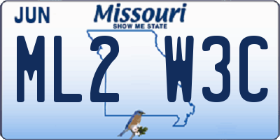 MO license plate ML2W3C