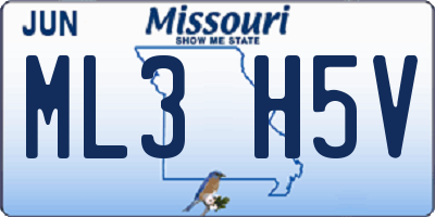 MO license plate ML3H5V