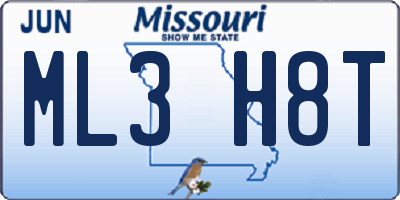 MO license plate ML3H8T