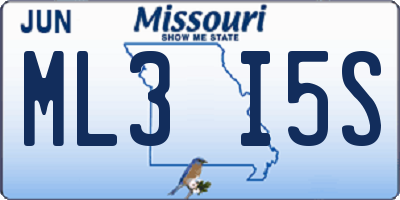 MO license plate ML3I5S