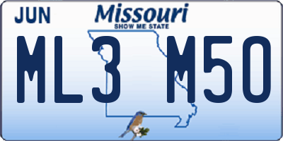 MO license plate ML3M5O
