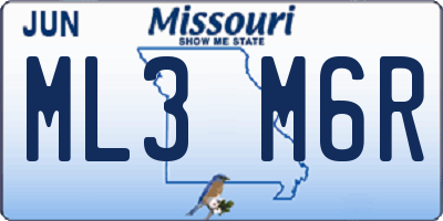 MO license plate ML3M6R