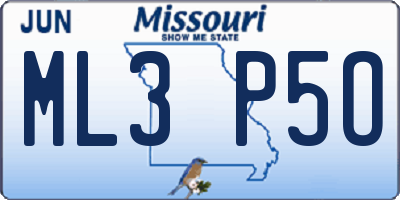 MO license plate ML3P5O
