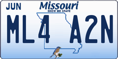 MO license plate ML4A2N