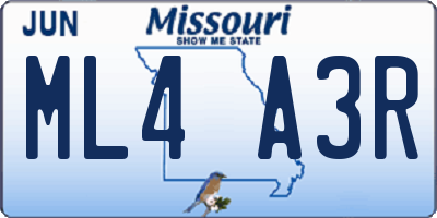 MO license plate ML4A3R