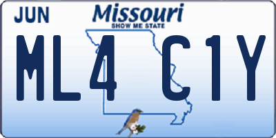 MO license plate ML4C1Y