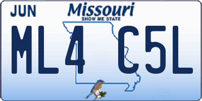 MO license plate ML4C5L