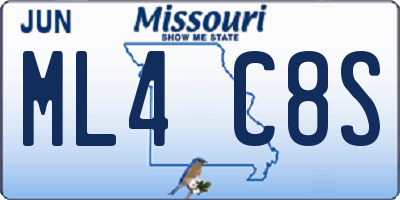 MO license plate ML4C8S