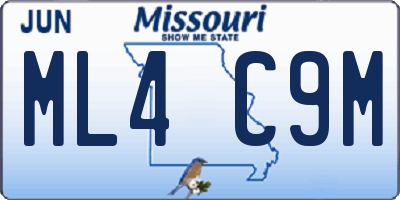 MO license plate ML4C9M