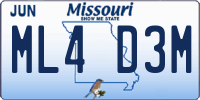 MO license plate ML4D3M