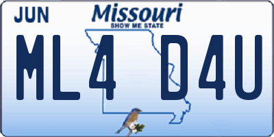 MO license plate ML4D4U