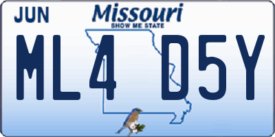 MO license plate ML4D5Y