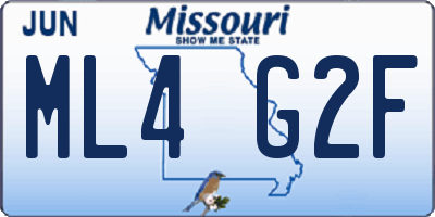 MO license plate ML4G2F