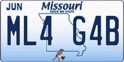 MO license plate ML4G4B