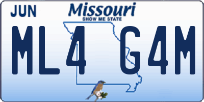MO license plate ML4G4M