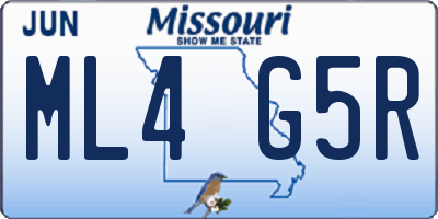 MO license plate ML4G5R
