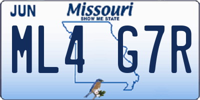 MO license plate ML4G7R