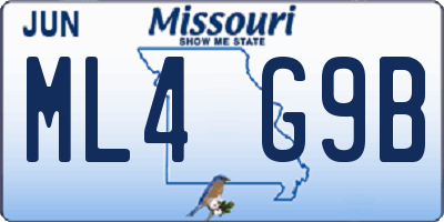 MO license plate ML4G9B