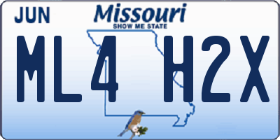 MO license plate ML4H2X