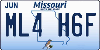 MO license plate ML4H6F