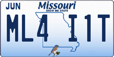 MO license plate ML4I1T