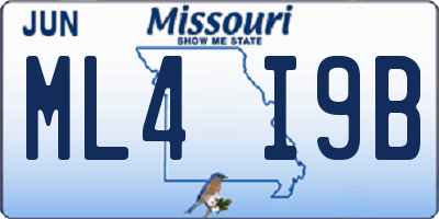 MO license plate ML4I9B