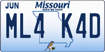 MO license plate ML4K4D