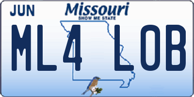MO license plate ML4L0B