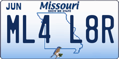 MO license plate ML4L8R