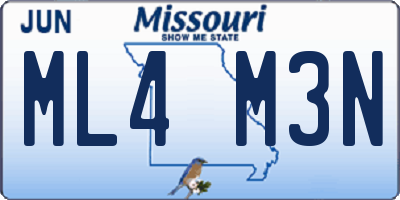 MO license plate ML4M3N