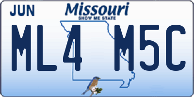 MO license plate ML4M5C