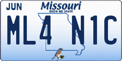MO license plate ML4N1C