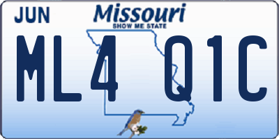 MO license plate ML4Q1C