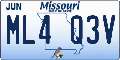 MO license plate ML4Q3V