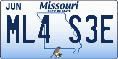MO license plate ML4S3E