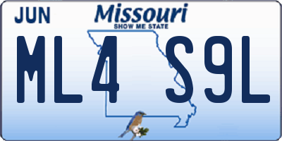 MO license plate ML4S9L