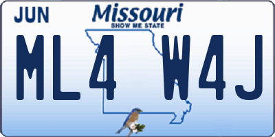 MO license plate ML4W4J