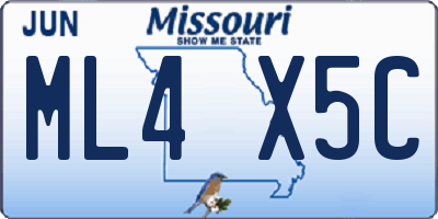 MO license plate ML4X5C