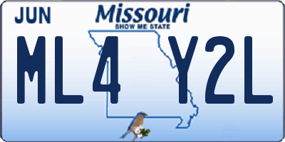 MO license plate ML4Y2L