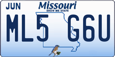 MO license plate ML5G6U