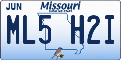 MO license plate ML5H2I