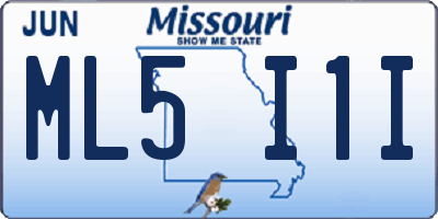 MO license plate ML5I1I