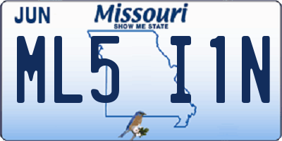 MO license plate ML5I1N